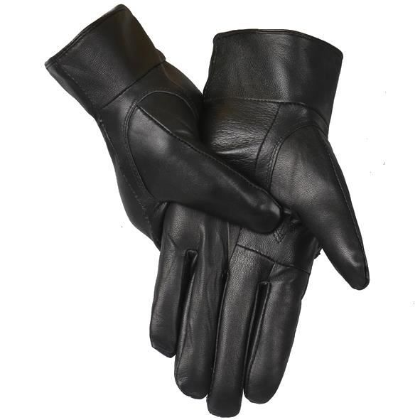 Gants En Cuir Véritable Homme Avec Doublure Polaire - Tactiles, Coupe-vent - Taille L/XL - Noir