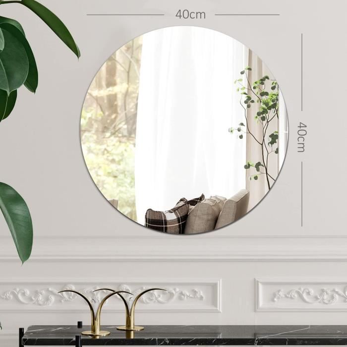 Miroir Mural Avec 5 étagères | Miroir Déco Pour Salle De Bain Salon Chambre Ou Dressing Argente 80 X 60 Cm Meuble Pro Frco13255