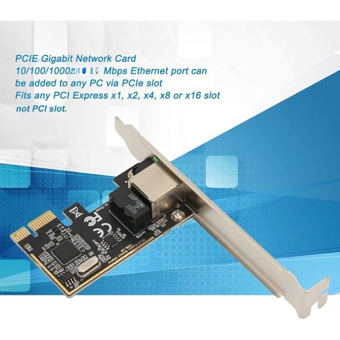 Carte Réseau Pcie Gigabit, Carte Ethernet Rj45 Lan Pcie Carte Wifi Pcie ...