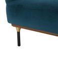 Fauteuil - ATMOSPHERA - Isee - Velours bleu canard - Design tendance - Confortable-2