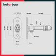 Gond de porte KOTARBAU Charnière de porte réglable avec tôle à visser, pour l'intérieur et l'extérieur, filetage M 18 mm-2