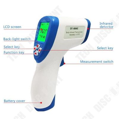 Pistolet température infrarouge sans contact numérique LCD frontal bébé therm SC 