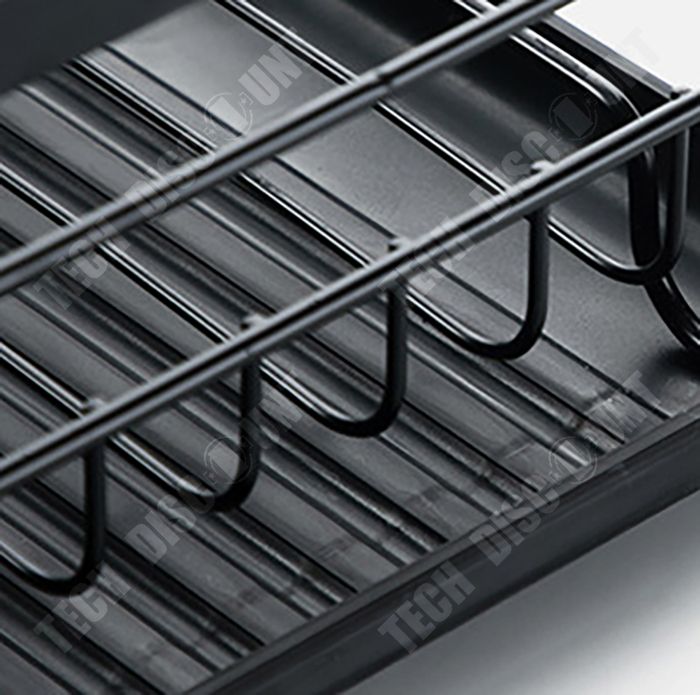 Égouttoir à Vaisselle à 2 Niveaux En Acier Au Carbone Pour