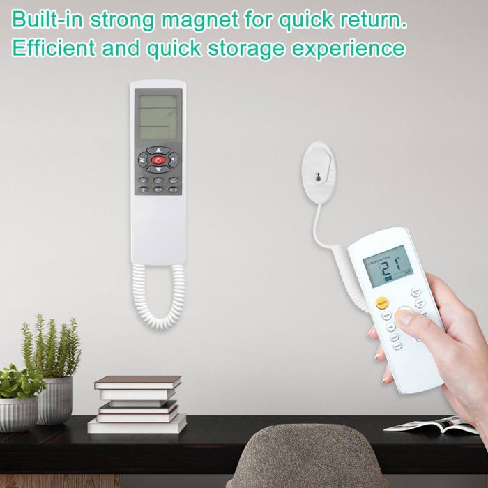 Support Telecommande Mural Pour Climatiseur, Universelle Porte Telecommande Tv En Acrylique Noir