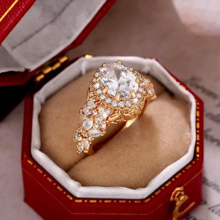 Bague Diamant Torsadée Réglable - Zircone - Cadeau Saint Valentin - Azonelife
