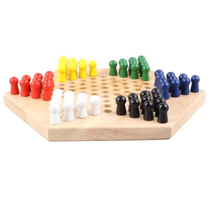 Planche Éducative en Bois de 9,1 Pouces, Pièce Essentielle pour Réunion de Famille, Pièces de Jeu de Stratégie Familiale, Jeu de Dames Chinoises pour Enfants et Adultes