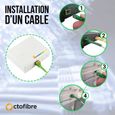 Octofibre - Cable Fibre Optique Orange SFR Bouygues - 3m - Renforcée avec Blindage Kevlar - Rallonge-Jarretiere Fibre Optique [14]-3