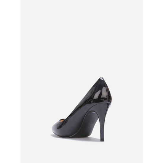 talon aiguille noir vernis