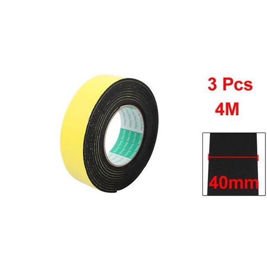 2pcs 40mm Large 1mm Epaisseur lat/érale unique anti-choc /éponge mousse Long 5m
