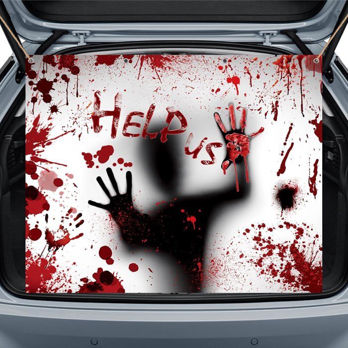 Autocollants 3D Diable Cornes Pour Voiture - Paire Décoration Capot Et Tableau De Bord Halloween
