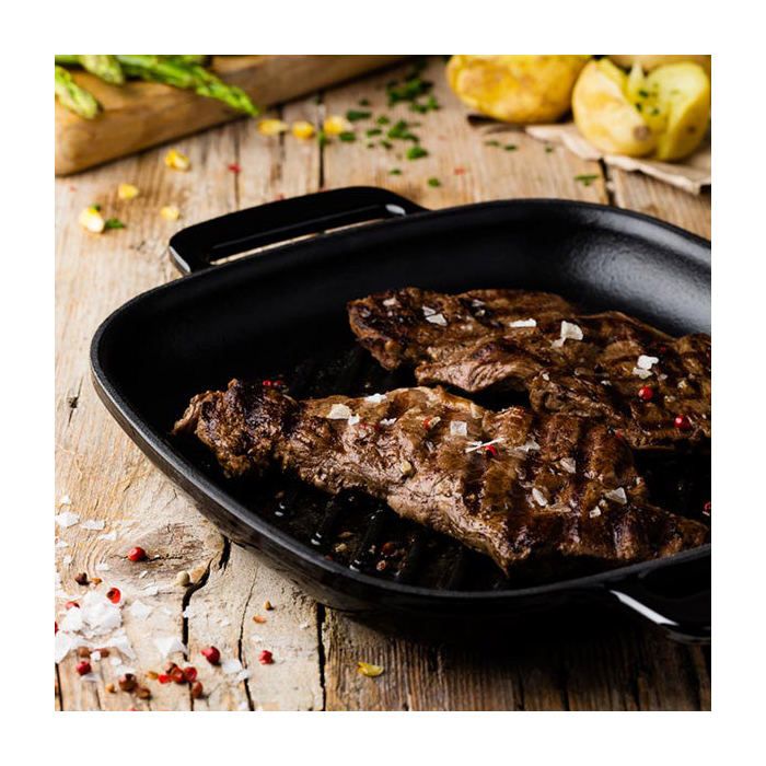 Grill à Rayures BRA Efficient 22cm - Fonte Aluminium Antiadhésif Induction