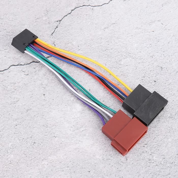 Adaptateur ISO 16 Broches Pour Autoradio Kenwood JVC – 2x Faisceau + Antenne, Plug & Play Facile