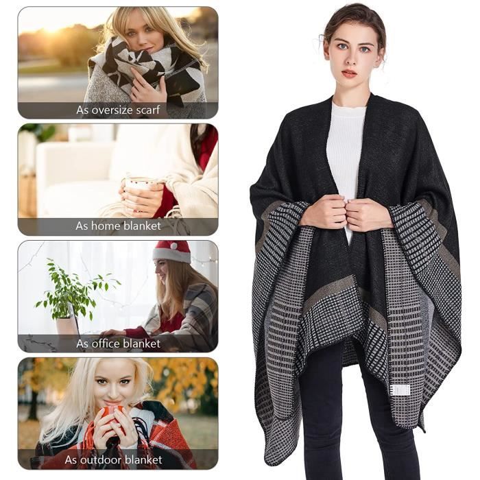 Veste poncho femme hiver deals