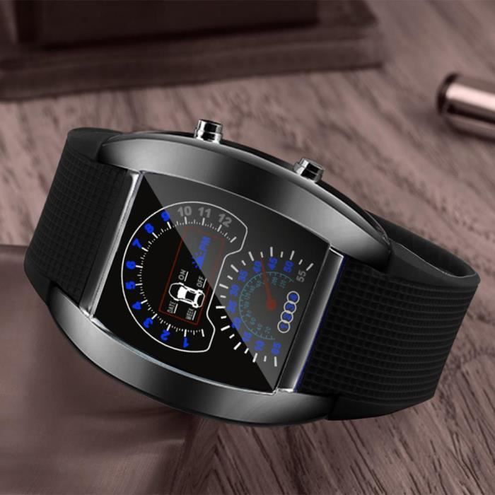 Montre Digitale LED Ejoyous - Design Minimaliste, étanche, Bracelet Silicone, Affichage Rétroéclairé Pour Le Sport