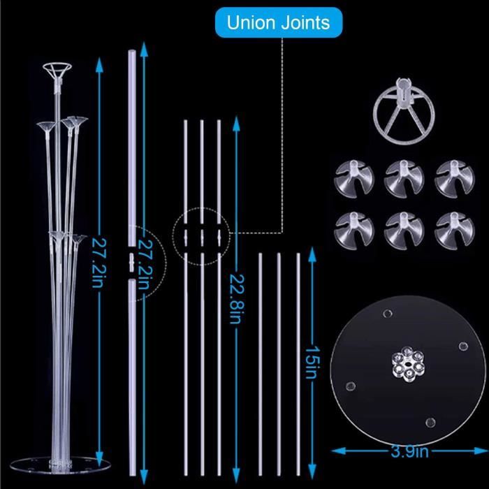 Support De Ballon - GF - 7 Tubes - Plastique - Décoration De Fête - Anniversaire Enfant