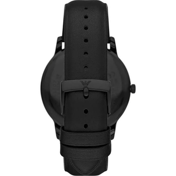 Montre Emporio Armani Hommes AR11573 Noir Cuir 42mm 5 bar Noir Classique Achat vente montre Homme Adulte Noir Cuir Neuf Cdiscount