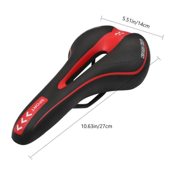 Selle de velo selle vtt professionnel route VTT confort de coussin de de siege de noir rouge SELLE TIGE DE SELLE Cdiscount Sport