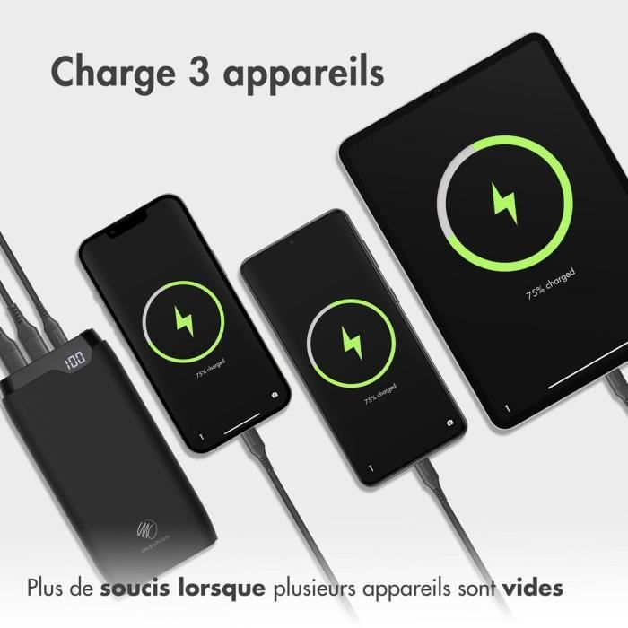 Elvancy-Batterie Externe 100W à Charge Super Rapide, Grande Capacité  40000mAh 20000mAh, Applicable au Téléphone Portable