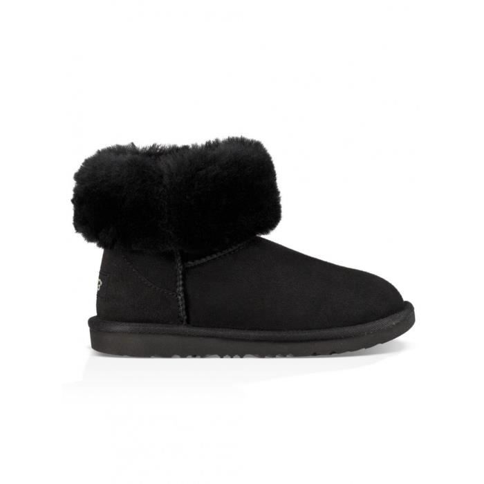 Ugg noir fourrure discount