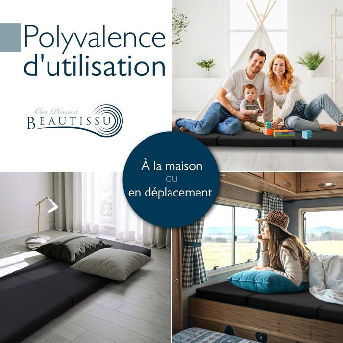 Lot de 3 matelas pliables/ d'appoint /chauffeuse / coussin / gym