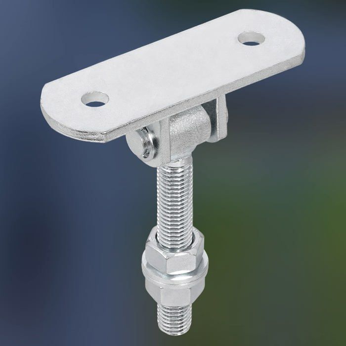 Lot De 2 Charnières Réglables Avec Filetage M16 - Pour Portails, Portes, Grillages - Zingué Argent