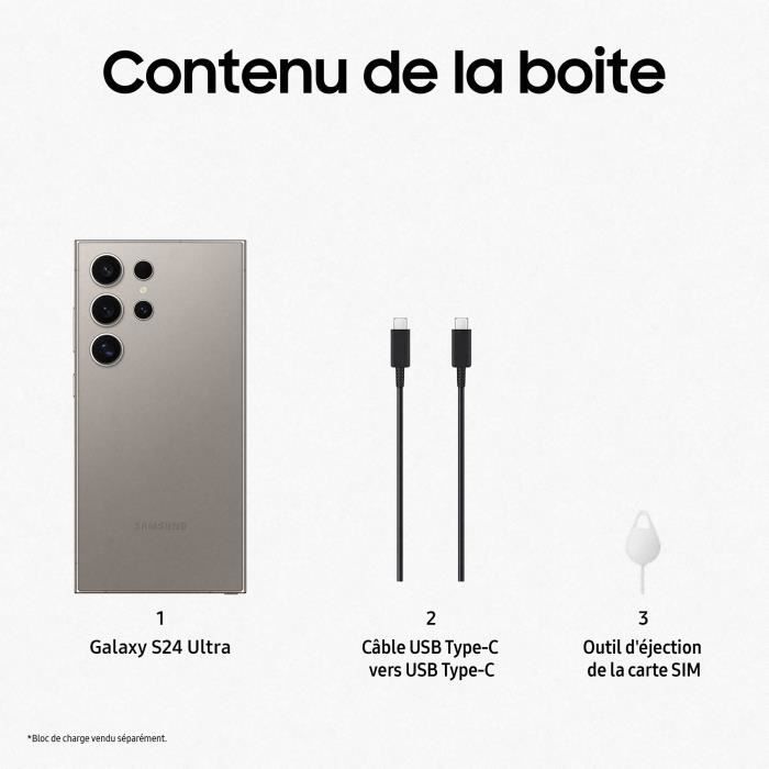 Samsung Galaxy S24 Ultra Smartphone 512 Go Gris Cdiscount Téléphonie