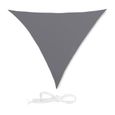 Relaxdays Voile d’ombrage triangle diffuseur d’ombre protection soleil balcon jardin UV terrasse toile imperméable, gris --0