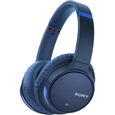 SONY WHCH700NL Casque Audio Bluetooth réduction de bruit - Autonomie 35h - Possibilité d’écoute filaire - Bleu-0