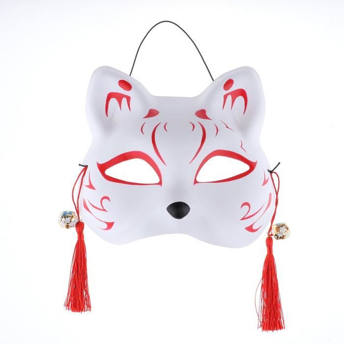 Japonais Masque De Renard Masque De Demi Visage De Chat Peint A La Main De Chat Halloween Halloween Cosplay Masque Partie Deguisements Et Accessoires Bilkvarteret Fantaisie Et Specialty