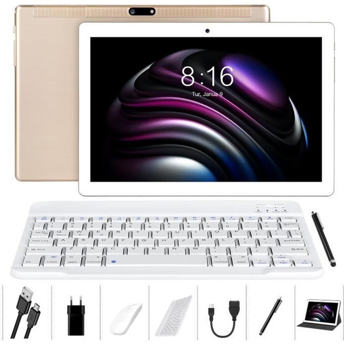 Tablette Tactile 10 pouces LNMBBS K107 4G/3G/WiFi Android 9.0