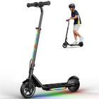 Trottinette Électrique Enfant iScooter K2Pro Noir,3 Vitesses, Hauteur réglable,150W ,LED Multicolores, 6-12 Ans Pour Cadeau