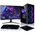 BEASTCOM Q3 | PC Gamer Complet, AMD Ryzen 3 4X 4,00GHz, 16Go RAM, 1To SSD, 4K Vega 6 Cœurs, Écran LED 24" + Clavier, WiFi, Win 11