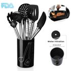 DUPHOY 9pcs ustensiles de cuisine en silicone avec porte-ustensiles de cuisine ensemble de cuillères à spatule de cuisine