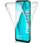 HONGWE. 360-Degrés Transparent Silicone Coque pour Huawei P40 Lite, 2 en 1 Avant Et Arrière Etui Contour Avant et Arrière Full Protection