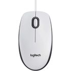 LOGITECH - Souris Optique M100 - USB - 3 Bouton(s) - Câble - 1000 dpi - Roulettes avec frein - Symétrique - Blanc