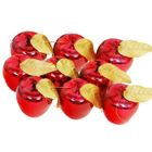 SHLK 9x Boule Balle en Plastique Suspendue Forme de Pomme Décoration de Mariage Sapin Noël Rouge 5cm9 packsouge 5cm9 packs BCD~2390