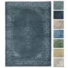 TESSO LIVING Vintage Tapis Salon Poils Courts Anthracite 195x280 cm, Kelim Tapis Berbere Lavable, Tapis Ethnique