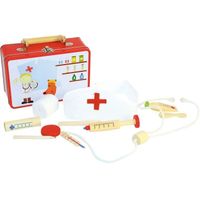 Mallette de docteur en bois - DOC - Accessoires de jeu - Mixte - Enfant - 3 ans et plus