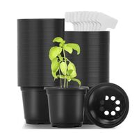 100 Pieces Plantes en Plastique Pot de Semis 10 cm Pots de Pépinière Repiquage Plantes Pot de Fleurs pour Jardin Plateau de  Noir