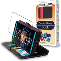 ebestStar ® pour Sony Xperia 10 III - Etui Portefeuille PU Cuir + Film protection écran en VERRE Trempé, Noir / Rouge