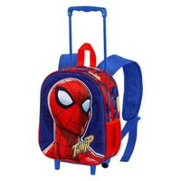 Marvel Spiderman Sides - Sac à dos 3D à Roulettes Petit, One Size Bleu