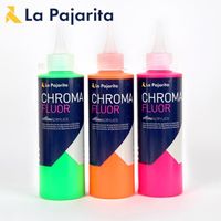 Peinture acrylique Chroma Fluor 200ml - Nuancier chroma color fluor:Jaune Fluorescent CCF-01