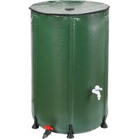 Réservoir récupérateur d'eau de pluie pliable - TERRE JARDIN - 500 Litres - PVC - Vert - Ø 80 x H. 98 cm