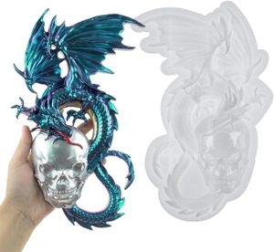 Moule à modeler - Masse 3D Dragon Crâne Moule Resine Epoxy, Moulle Silicon