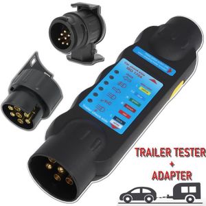 Outil de Diagnostic 13 Broches de Voiture Barre de remorquage Camion remorque Caravane lumière de câblage testeur de Circuit avec Prise de Courant RoHS pour Voiture TiooDre Testeur de remorque 