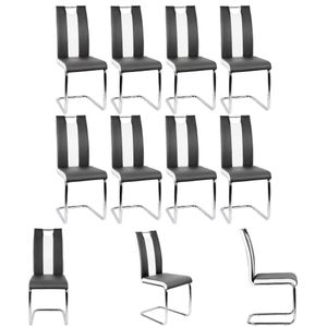 Lot de 8 chaises scandinaves SARA noires pour salle à manger (= 12698 x2) -  Cdiscount Maison