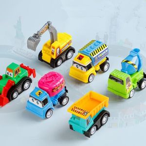 VOITURE - CAMION D-6Pcs Ingénierie - Jouet De Voiture Pour Enfant, Mini Véhicule Mobile, Camion De Pompiers, Taxi, Cadeau Pour