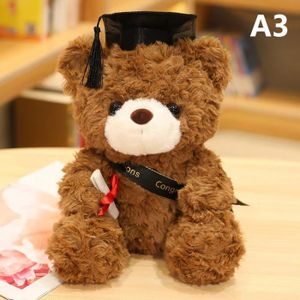 PELUCHE A3 - Ours en peluche doux de 23cm, Poupée en peluche, Animal Kawaii, Cadeaux de remise de diplôme pour enfant
