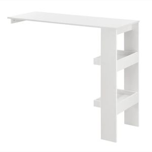 MANGE-DEBOUT Table de bar stylee bistrot 120 cm blanc