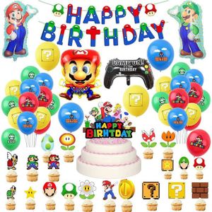 Décoration anniversaire thème Mario Bros - VegaooParty : vaisselle et déco